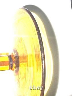 Vintage wine glasses set of 4 amber