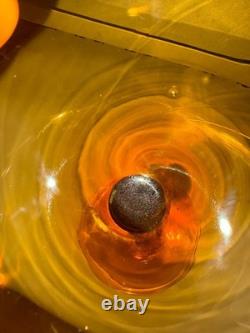 Vintage wine glasses set of 4 amber