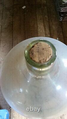 Vntg Carboy Jug Green Glass Water Wine Making Bottle 26 1954 Demijohn 13 gl 1-2