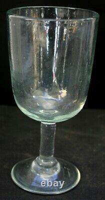 Vntg Mexican Glasses Handmade Hand Blown Stemware Bubble Glass
