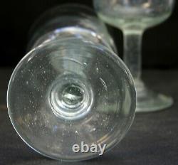 Vntg Mexican Glasses Handmade Hand Blown Stemware Bubble Glass