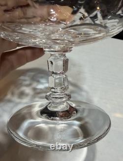 Vntg Set of (8) Rock Sharpe Crystal Atlantis Water/Wine Glasses Champagne Coupes