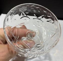 Vntg Set of (8) Rock Sharpe Crystal Atlantis Water/Wine Glasses Champagne Coupes