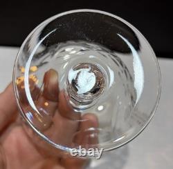 Vntg Set of (8) Rock Sharpe Crystal Atlantis Water/Wine Glasses Champagne Coupes