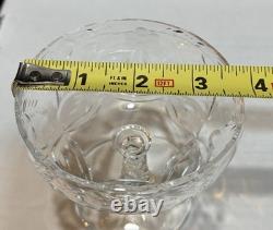 Vntg Set of (8) Rock Sharpe Crystal Atlantis Water/Wine Glasses Champagne Coupes