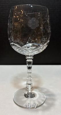 Vntg Set of (8) Rock Sharpe Crystal Atlantis Water/Wine Glasses Champagne Coupes