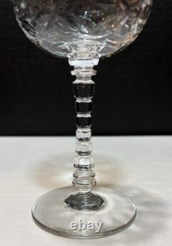 Vntg Set of (8) Rock Sharpe Crystal Atlantis Water/Wine Glasses Champagne Coupes