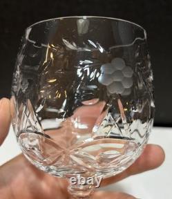Vntg Set of (8) Rock Sharpe Crystal Atlantis Water/Wine Glasses Champagne Coupes