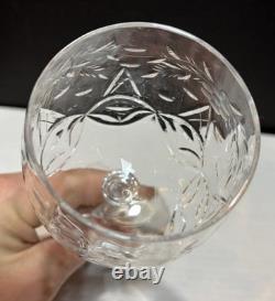 Vntg Set of (8) Rock Sharpe Crystal Atlantis Water/Wine Glasses Champagne Coupes