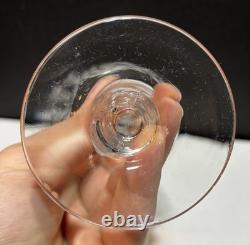 Vntg Set of (8) Rock Sharpe Crystal Atlantis Water/Wine Glasses Champagne Coupes