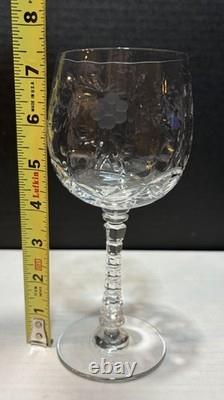 Vntg Set of (8) Rock Sharpe Crystal Atlantis Water/Wine Glasses Champagne Coupes