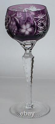 Vtg AJKA Set of 3 Wine Hock Goblets Crystal Cut to Clear MARSALA Pattern MINT