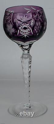 Vtg AJKA Set of 3 Wine Hock Goblets Crystal Cut to Clear MARSALA Pattern MINT