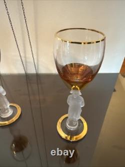Vtg Bayel Crystal France Napoleon 24 Ct Wine Glasses Set Of 8