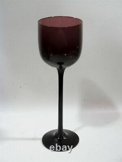 Vtg CARLO MORETTI Empoli MIDCENTURY Amethyst 5 9.5 Long Stem Wine GOBLETS