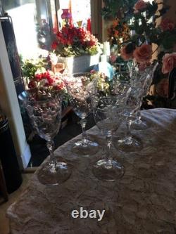 Vtg Cambridge Etched Glass Water / Ice Tea /Wine Drinking Glasses Lucia Set 5 Vtg Cambridge Etched Glass Water / Ice Tea /Wine Drinking Glasses Lucia Set 5