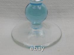 Vtg MCM Bryce Contour Cerulean Blue Stem Ball Cordial Goblets Set of 8 Glasses