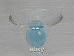 Vtg MCM Bryce Contour Cerulean Blue Stem Ball Cordial Goblets Set of 8 Glasses