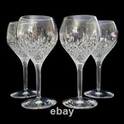Vtg Manhattan Stuart Crystal 8.75T Wine/Water Goblets 3.75ml (12oz) Set Of 4 EC