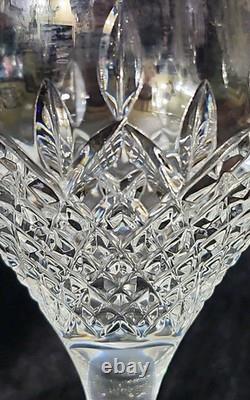 Vtg Manhattan Stuart Crystal 8.75T Wine/Water Goblets 3.75ml (12oz) Set Of 4 EC