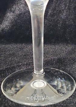 Vtg Manhattan Stuart Crystal 8.75T Wine/Water Goblets 3.75ml (12oz) Set Of 4 EC