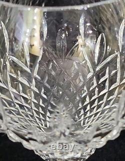 Vtg Manhattan Stuart Crystal 8.75T Wine/Water Goblets 3.75ml (12oz) Set Of 4 EC