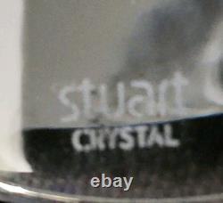 Vtg Manhattan Stuart Crystal 8.75T Wine/Water Goblets 3.75ml (12oz) Set Of 4 EC