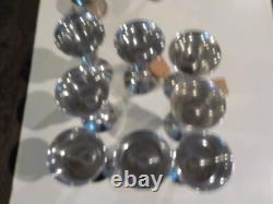 Vtg Midcentury Plator Silverstone Cordial Wine Glasses Set of 10 Silver plated