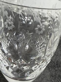 Vtg ROGASKA GALLIA Crystal Water Goblet Set Of 4 9 1/4 with Original Tags Slovenia