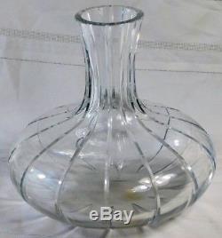 Vtg Rare Retired Large Baccarat Harmonie Cut Crystal Wine Carafe Open Decanter