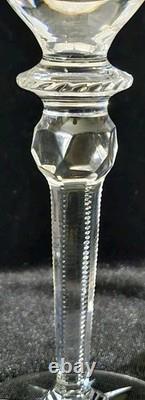 Vtg Rogaska Crystal Gallia Wine Glasses Rare 9.25T Set Of 4 Floral Etched EC