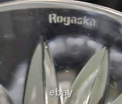 Vtg Rogaska Crystal Gallia Wine Glasses Rare 9.25T Set Of 4 Floral Etched EC