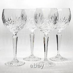 Vtg Rogaska Richmond Crystal Balloon Wine Glasses Set of 4, 8-7/8 Notched Stem