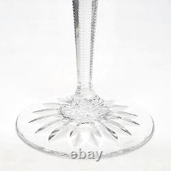 Vtg Rogaska Richmond Crystal Balloon Wine Glasses Set of 4, 8-7/8 Notched Stem