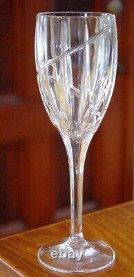 Vtg Set 10 MIKASA Cut Crystal'UPTOWN' Swirl Cut Wine Glasses 8 1/8 PRISTINE