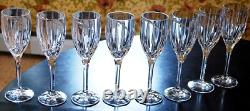Vtg Set 10 MIKASA Cut Crystal'UPTOWN' Swirl Cut Wine Glasses 8 1/8 PRISTINE