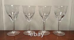 Vtg Set 4 BACCARAT CRYSTAL Zurich 7.5 Tall Footed Water /Wine Goblets/Glasses