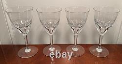Vtg Set 4 BACCARAT CRYSTAL Zurich 7.5 Tall Footed Water /Wine Goblets/Glasses