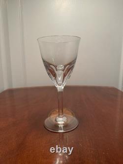Vtg Set 4 BACCARAT CRYSTAL Zurich 7.5 Tall Footed Water /Wine Goblets/Glasses
