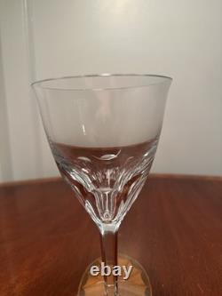 Vtg Set 4 BACCARAT CRYSTAL Zurich 7.5 Tall Footed Water /Wine Goblets/Glasses