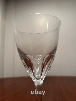 Vtg Set 4 BACCARAT CRYSTAL Zurich 7.5 Tall Footed Water /Wine Goblets/Glasses