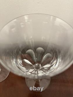 Vtg Set 4 BACCARAT CRYSTAL Zurich 7.5 Tall Footed Water /Wine Goblets/Glasses