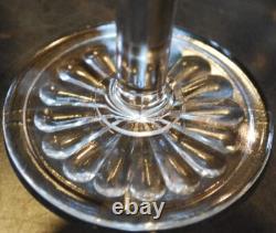 Vtg Set 6 ANCHOR HOCKING COLONIAL CLEAR Wine Glasses RIBBED ARCH W RAYED FOOT