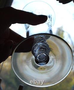 Vtg Set 7 ROCK SHARPE Cut Crystal FERNLEIGH 6 Wine Goblets Glasses STEM 3007