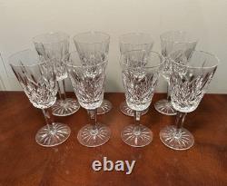 Vtg Set 8 WATERFORD CRYSTAL Lismore 2.5 oz. Sherry Wine Glasses 5-1/8 IRELAND