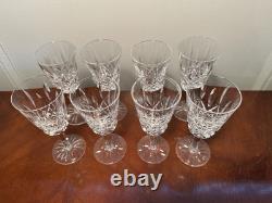Vtg Set 8 WATERFORD CRYSTAL Lismore 2.5 oz. Sherry Wine Glasses 5-1/8 IRELAND
