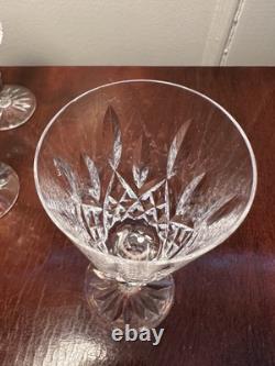 Vtg Set 8 WATERFORD CRYSTAL Lismore 2.5 oz. Sherry Wine Glasses 5-1/8 IRELAND
