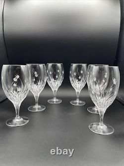 Vtg Set Of(6) Pisa By DaVinci-Hand Cut Italian Crystal Large Wine/Water Glasses