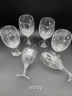 Vtg Set Of(6) Pisa By DaVinci-Hand Cut Italian Crystal Large Wine/Water Glasses
