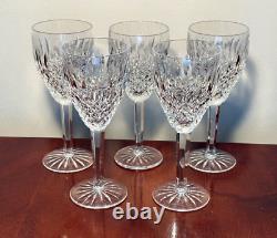 Vtg Set of 5 WATERFORD CRYSTAL Castlemaine 7-1/8 Claret Wine Glasses IRELAND